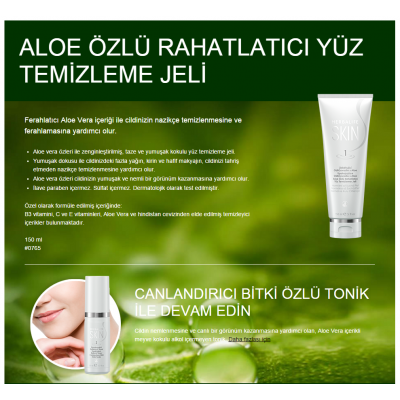 HERBALİFE ALOEVERA ÖZLÜ RAHATLATICI YÜZ TEMİZLEME JELİ